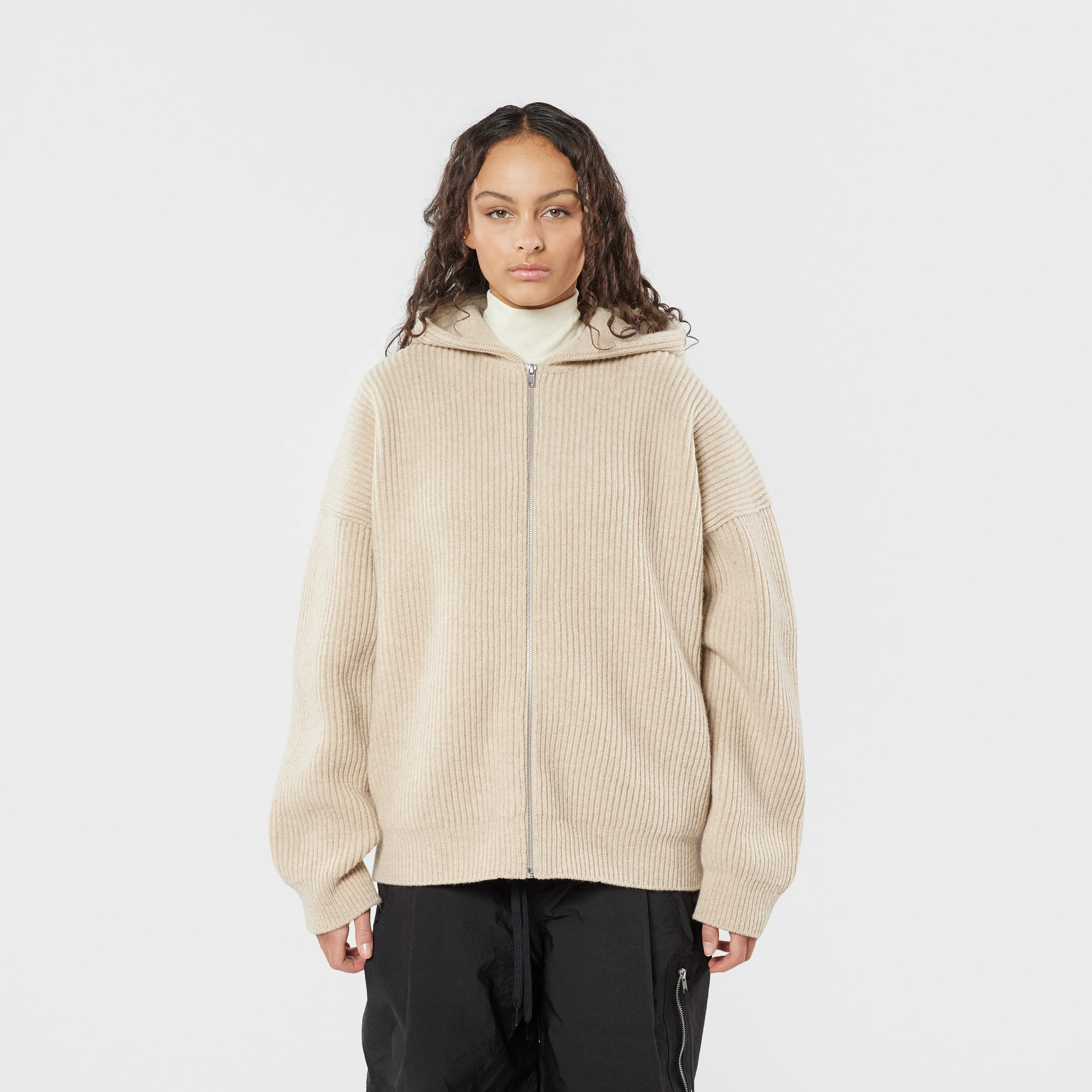 Vonarstræti Zipped Wool Hoodie - Image 6