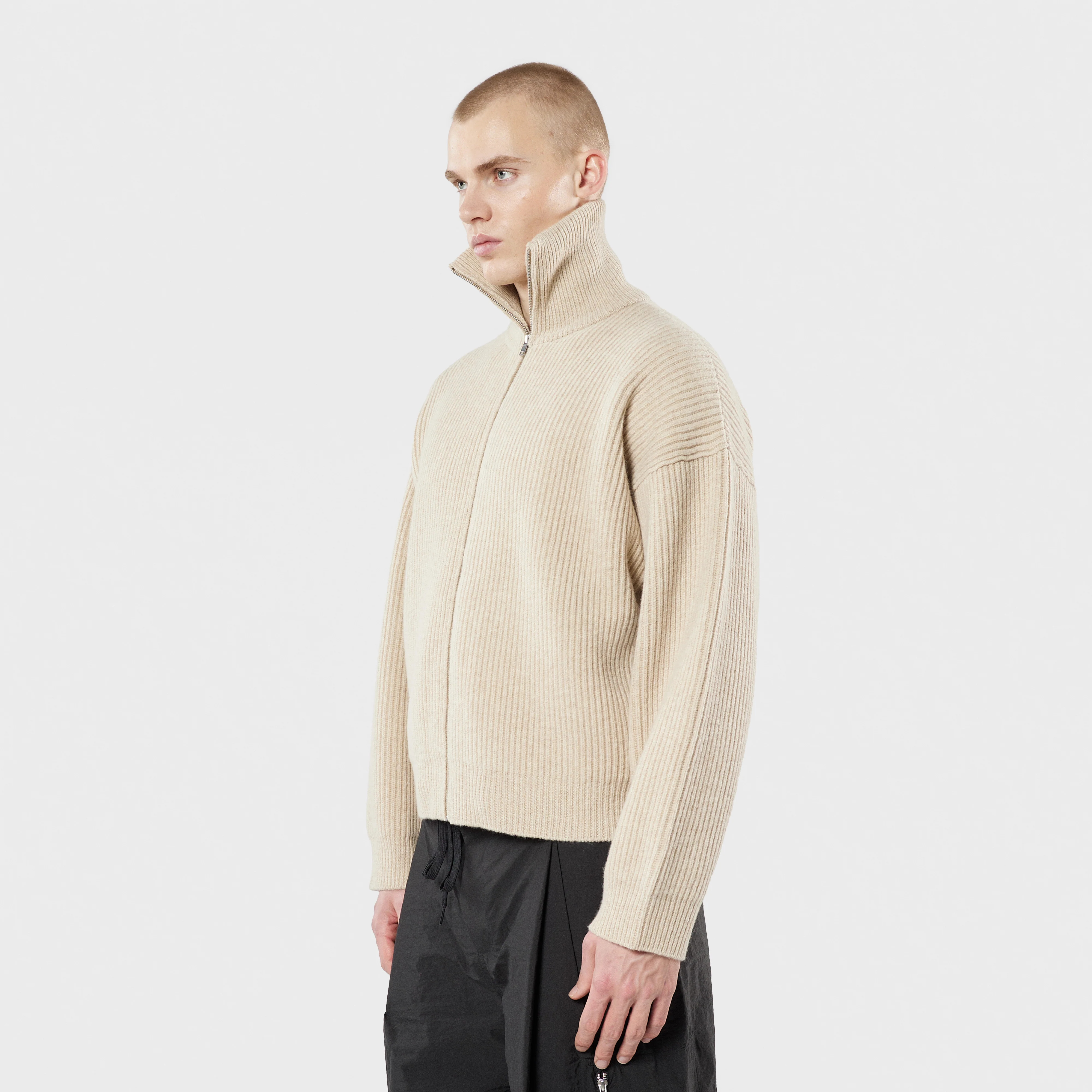 Vonarstræti Zipped Wool Sweater - Image 8