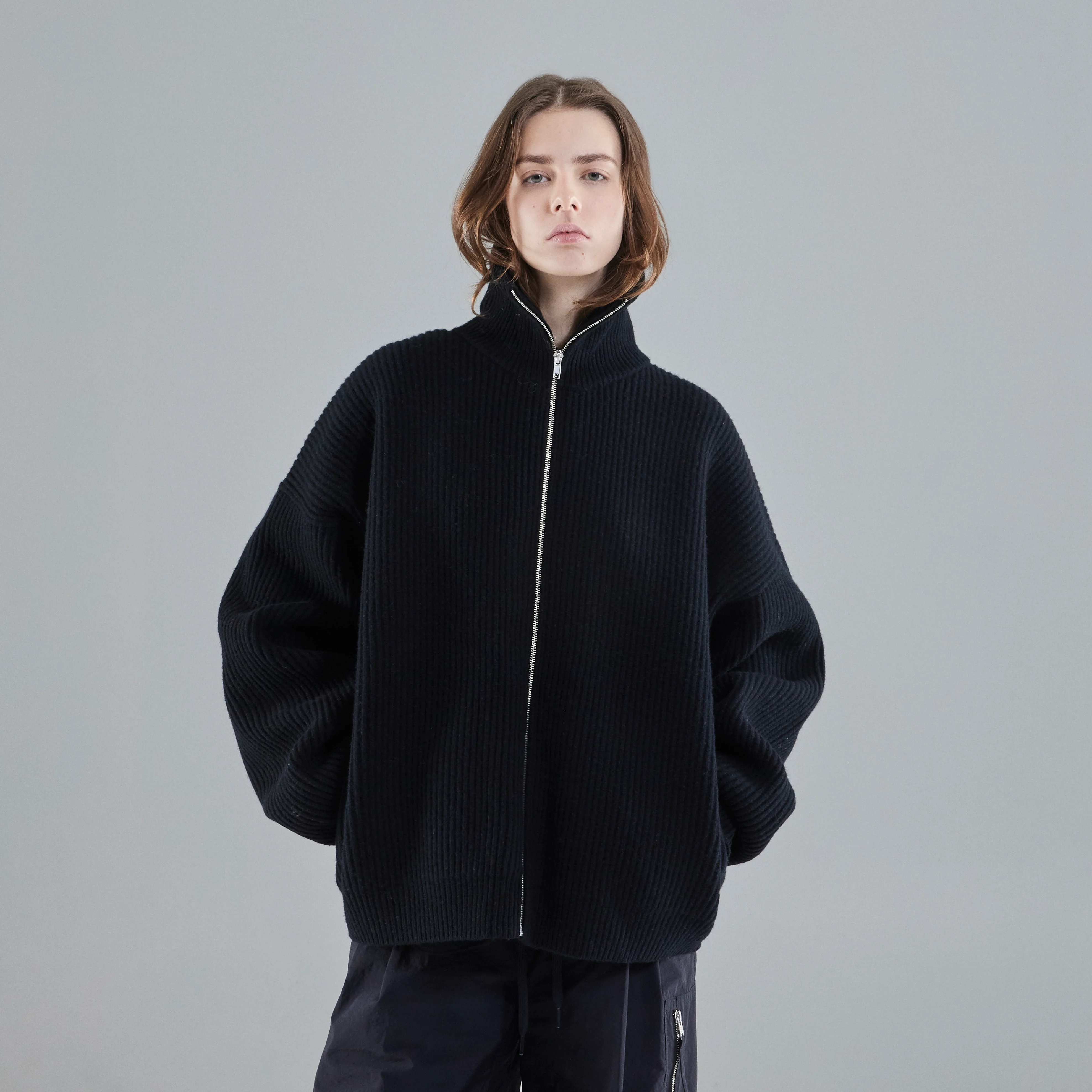 Vonarstræti Zipped Wool Sweater - Image 2